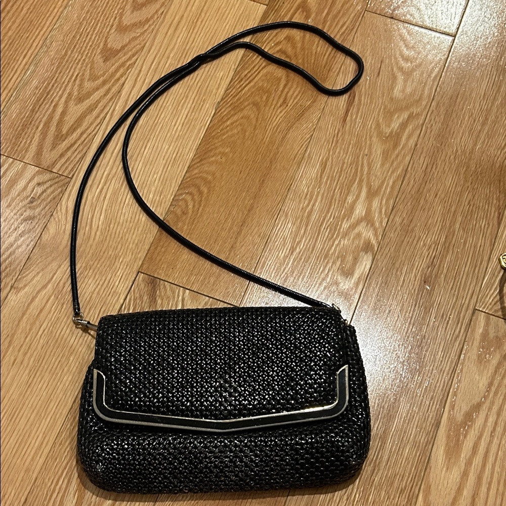 Sexy chainmail vintage!! Black Crossbody Bag handbag clutch purse see pic damage
